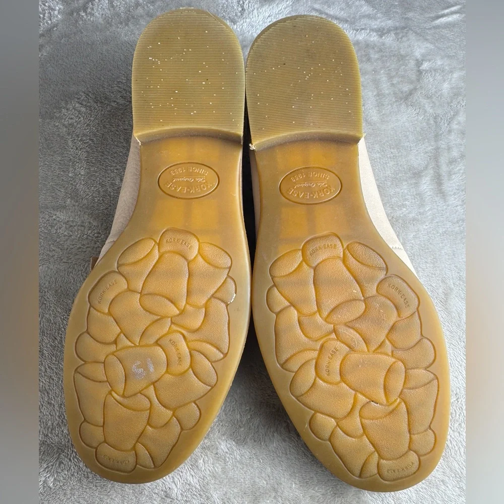 Kork-Ease Women's‎ Leather Loafers 7.5 Meg Nude Tan Neutral Preppy Classic